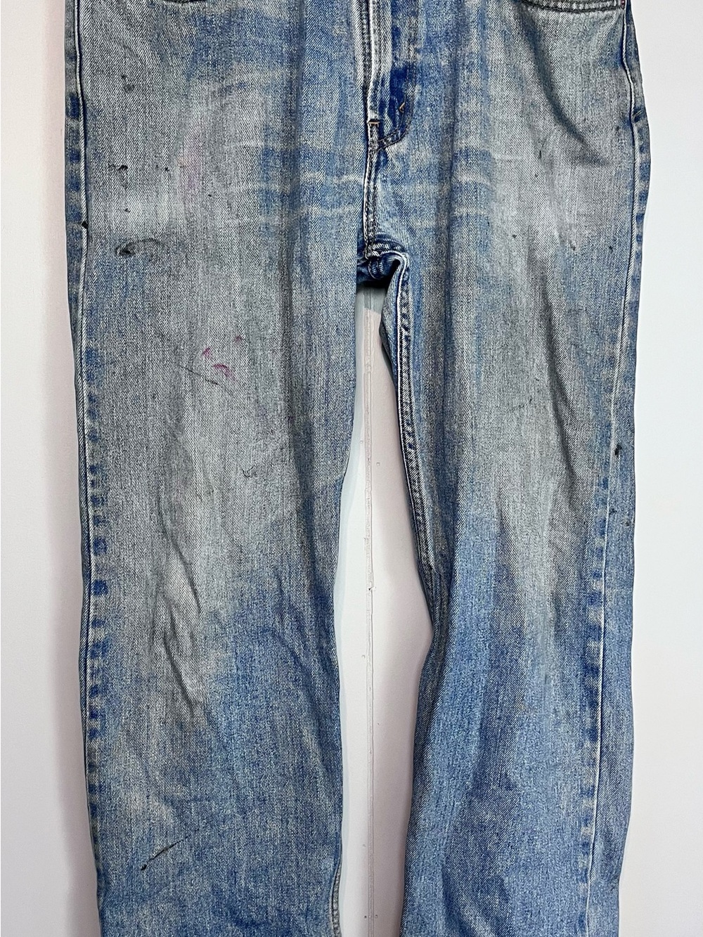 Levi’s Regular Fit Jeans Men’s 38x30 Distressed Workwear Paint Stained Denim